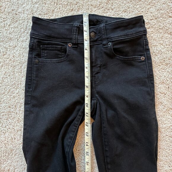 American Eagle Kick Boot Stretch Black Jeans Pants - Picture 9 of 11